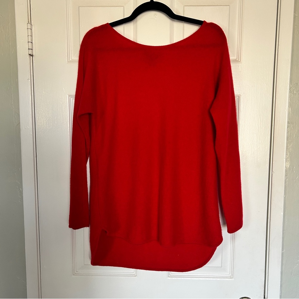 Charter Club Red Cashmere Boat Neck Swester, S - Picture 2 of 8